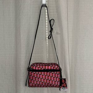 DVF x Target Modern Geo Black Pink Red Navy White Nylon Camera Crossbody Bag